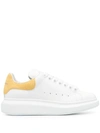 Alexander Mcqueen White & Yellow Snake Oversized Sneakers In White