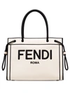 FENDI FENDI WOMEN'S BEIGE FABRIC TOTE,8BH378AD6AF0APG UNI