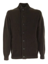 Barbour Patch Zip Card Cardigan In Green Wool In Green