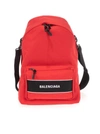 Balenciaga Mini Oversize Backpack In Red Tech Canvas In Black