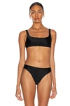 Matteau The Nineties Scoop-neck Bikini Top In Black