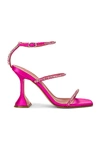 Amina Muaddi 95mm Gilda Embellished Satin Sandals