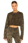 Cotton Citizen Tokyo Tie Dye Crop Tee In Avocado Crystal