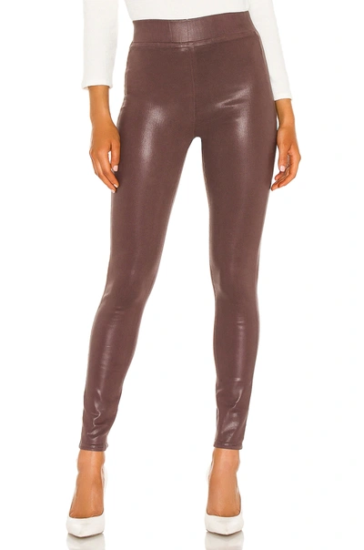L Agence L'agence Rochelle Pull On Coated Jeggings In Brown