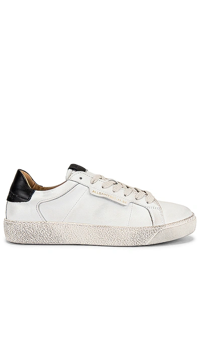 Allsaints Sheer Bicolor Leather Sneakers In White Leather