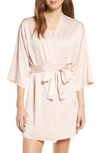 FLORA NIKROOZ VICTORIA SATIN SHORT ROBE,Q80898