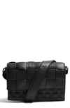 TOPSHOP MIXED WEAVE CROSSBODY BAG,24R08TBLK