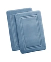 Truly Calm Antimicrobial Memory Foam 2-pc. Bath Rug Set, 17" X 24" In Blue