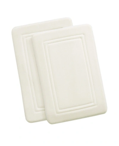 TRULY CALM ANTIMICROBIAL MEMORY FOAM BATH RUG, SET OF 2