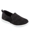 Isotoner Signature Zenz From Isotoner Women's Indoor/outdoor Elastic Sport Knit Elastic Slip-ons In Black Marled