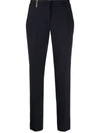 Peserico Fitted Pants With Pockets And Loops In Blue