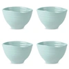 Portmeirion Sophie Conran Celadon Small Footed Bowl Set Of 4 In Celadon