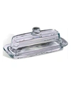 BEZRAT CRYSTAL FRENCH BUTTER DISH WITH HANDLE AND LID