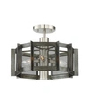 Designer's Fountain Designers Fountain Baxter 3 Light Semi-flush In Gray