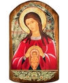 Designocracy Blessed Virgin Mary Life Giving Icon 8" X 6" In Multi