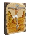Designocracy Crucifixion Icon 8" X 6" In Multi