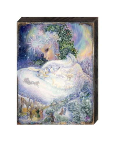 Designocracy Snow Queen Wall And Table Top Wooden Decor By Josephine Wall In Multi