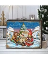 DESIGNOCRACY VINTAGE-LIKE CHRISTMAS PARTY BY G. DEBREKHT HANDCRAFTED WALL AND HOME DECOR