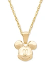 DISNEY CHILDREN'S MICKEY MOUSE 15" PENDANT NECKLACE IN 14K GOLD