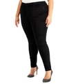 Inc International Concepts Inc Plus Size Essex Super Skinny Jeans, Created For Macy's In Deep Black