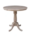 INTERNATIONAL CONCEPTS 36" ROUND TOP PEDESTAL TABLE WITH 12" LEAF