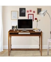 Yu Shan Montego Folding Desk With Pull Out In Brown