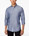 Club Room Men's Solid Stretch Oxford Cotton Shirt, Created For Macy's In Aqua Reef