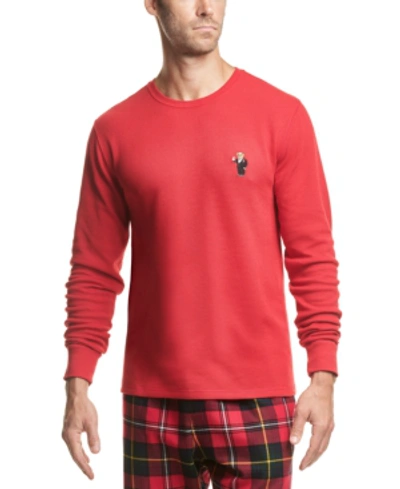 Polo Ralph Lauren Men's Big & Tall Polo Bear Waffle-knit Pajama Shirt In Rl2000 Red/martini Bear