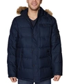 NAUTICA MEN'S PARKA WITH REMOVABLE FAUX-FUR TRIMMED HOOD