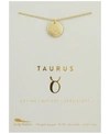 LUCKY FEATHER ZODIAC GOLD-TONE CHARM NECKLACE, TAURUS