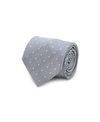 Ox & Bull Trading Co. Dotted Herringbone Silk Men's Tie In Gray