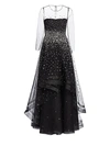 AHLUWALIA WOMEN'S HELENA EMBELLISHED ILLUSION GOWN,0400099800258