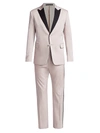 VALENTINO MEN'S REGULAR-FIT TWO-BUTTON SATIN LAPEL EVENING SUIT,0400011942318