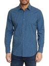 dressing gownRT GRAHAM DOMINICO CLASSIC-FIT CHECKERED SHIRT,400013191266
