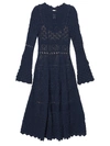 CAROLINA HERRERA POINTELLE KNIT FIT-&-FLARE DRESS,400013309251