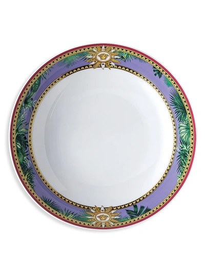 Versace Animalier Porcelain Rim Soup Bowl In Multi