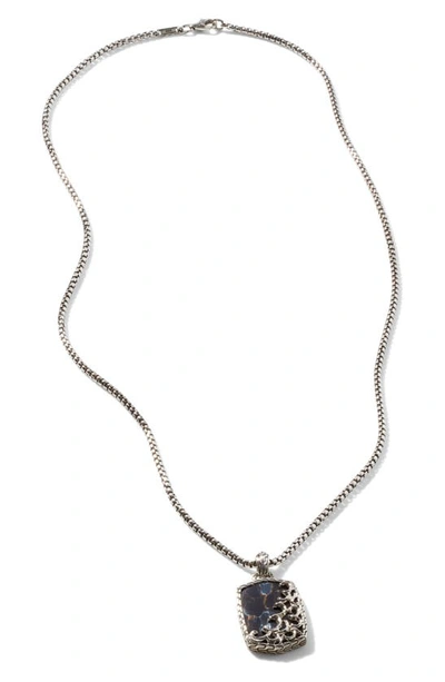 John Hardy 'classic Chain' Keris Dagger Pietersite Sterling Silver Pendant Necklace