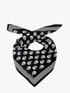 Alexander Mcqueen Silk Foulard With Iconic Skull Print - Atterley In Black