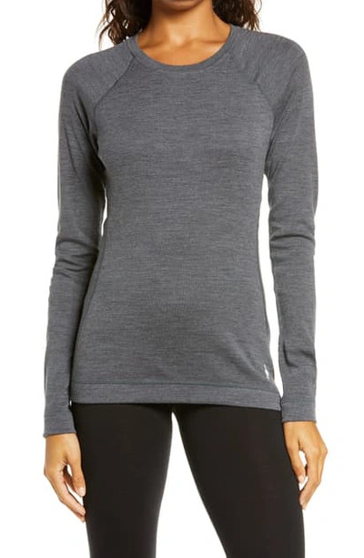 Smartwool Merino 250 Base Layer Crew Top In Medium Gray Heather