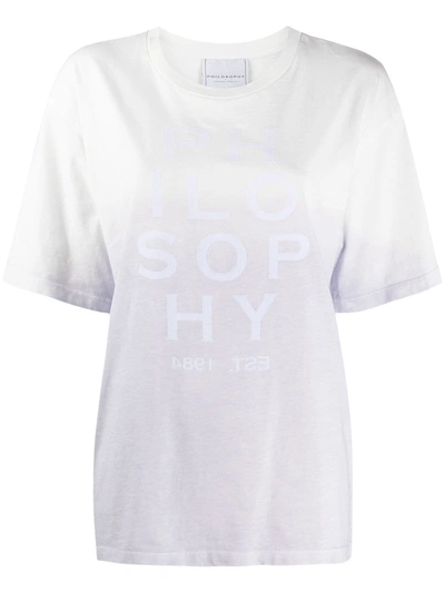 Philosophy Di Lorenzo Serafini Gradient Crew Neck T-shirt In White