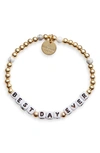 LITTLE WORDS PROJECT BEST DAY EVER BEADED STRETCH BRACELET,NW-BDE-GFWH1