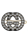 Gucci Crystal Interlocking G Hair Clip In Undefined