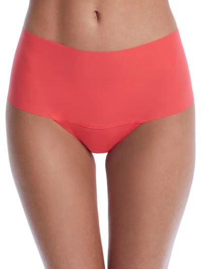 Hanky Panky Breathe Natural High Rise Thong In Vivid Coral