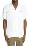 Visvim Logo-print Short Sleeved Shirt In White