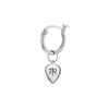 True Rocks Silver Plectrum On Silver Hoop Single In Hoop