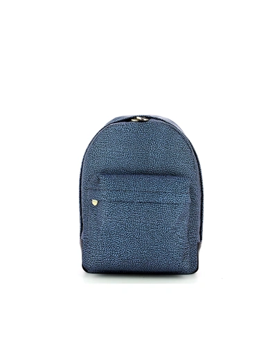 Borbonese Blue Medium Backpack