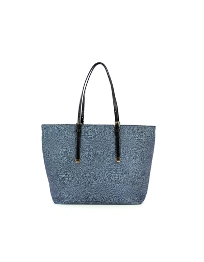 Borbonese Blue Large Tote Bag