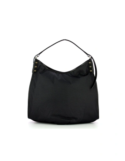 Borbonese Black Medium Hobo Bag