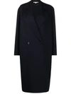 Stella Mccartney Oversized Double-breasted Wool Coat In Ink