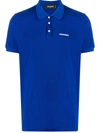 Dsquared2 Cotton Polo Shirt In Bright Blue